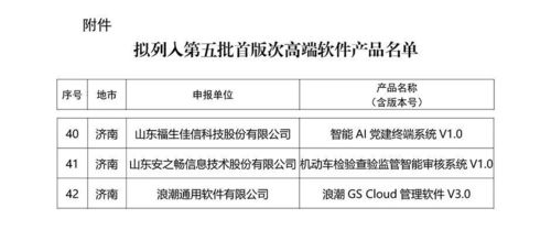 福生佳信智能AI黨建終端系統入選山東省首版次高端軟件產品名單，推動信息系統集成服務新突破